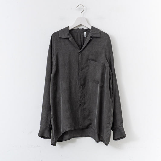 KAPTAIN SUNSHINE｜MEN　Open Collared Shirt（INK BLACK PLAID）
