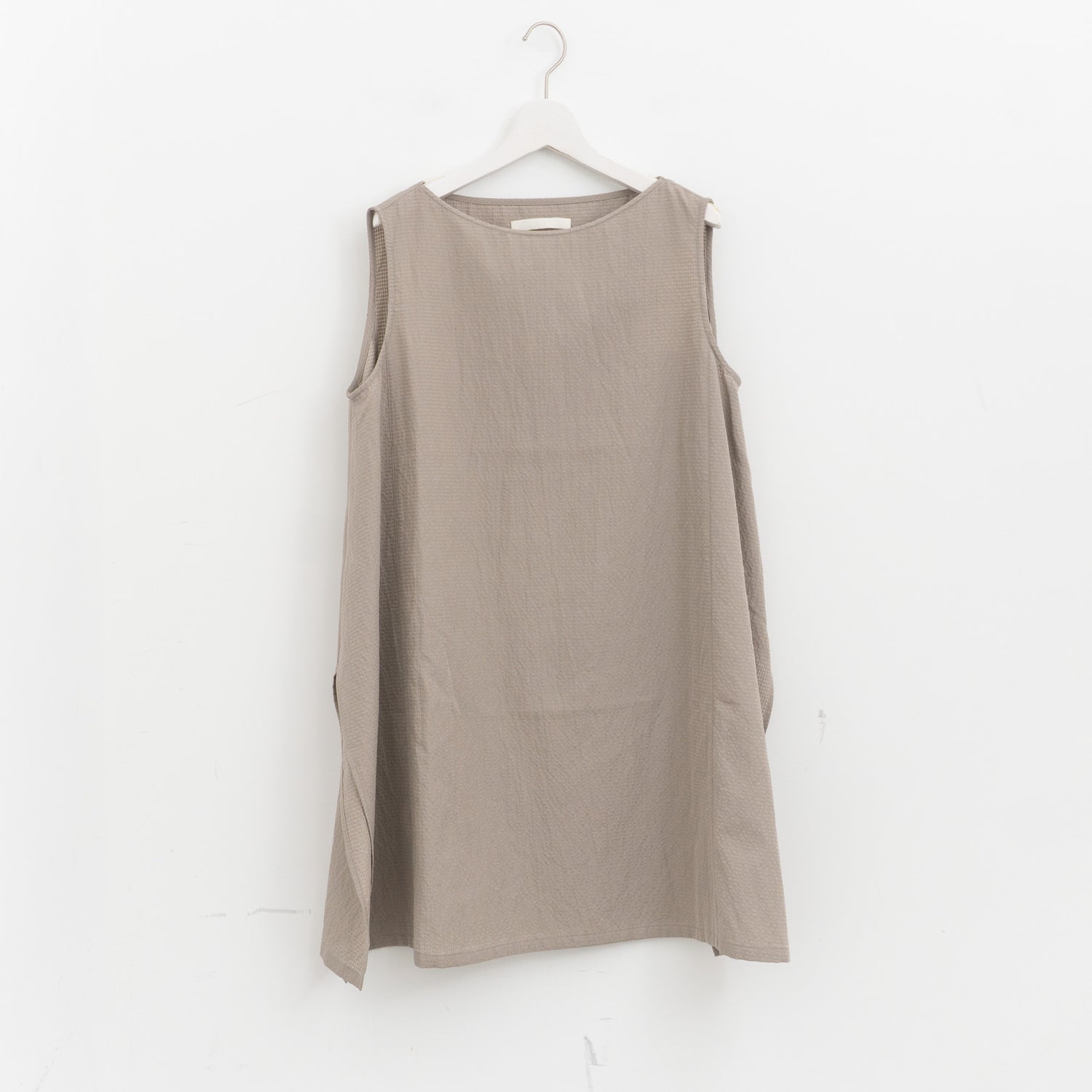evam eva｜pin check tunic E261T147（14.grege）