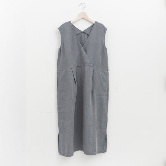 evam eva｜linen sleeveless one-piece E261T176（84.dove gray）