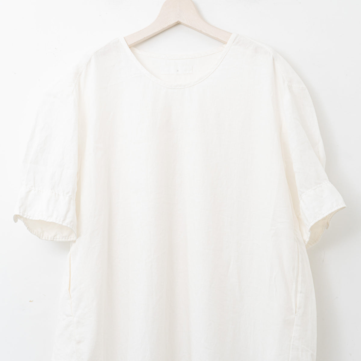 【SALE】homspun｜WOMEN　コットンリネンバイオ半袖ワンピース 251-1642-YS