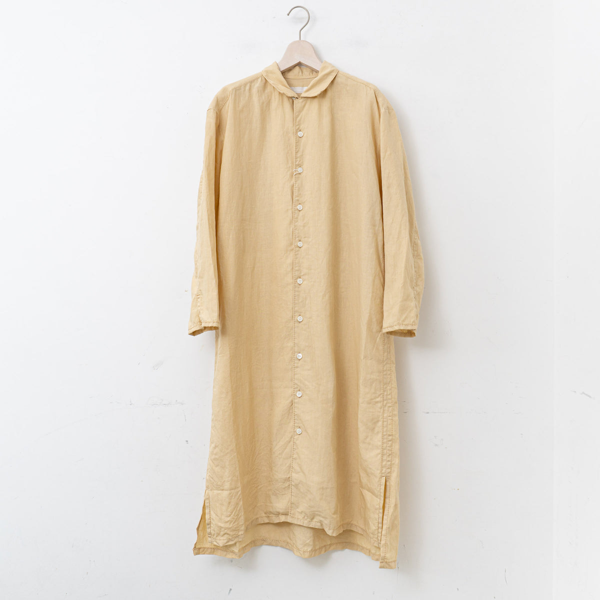【SALE) homspun｜WOMEN　　コットンリネンバイオ長袖ワンピース　251-1641-YS