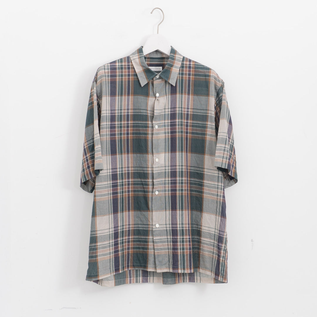 KAPTAIN SUNSHINE/　Gauze Plaid Plain SS Shirt KS26SSH15