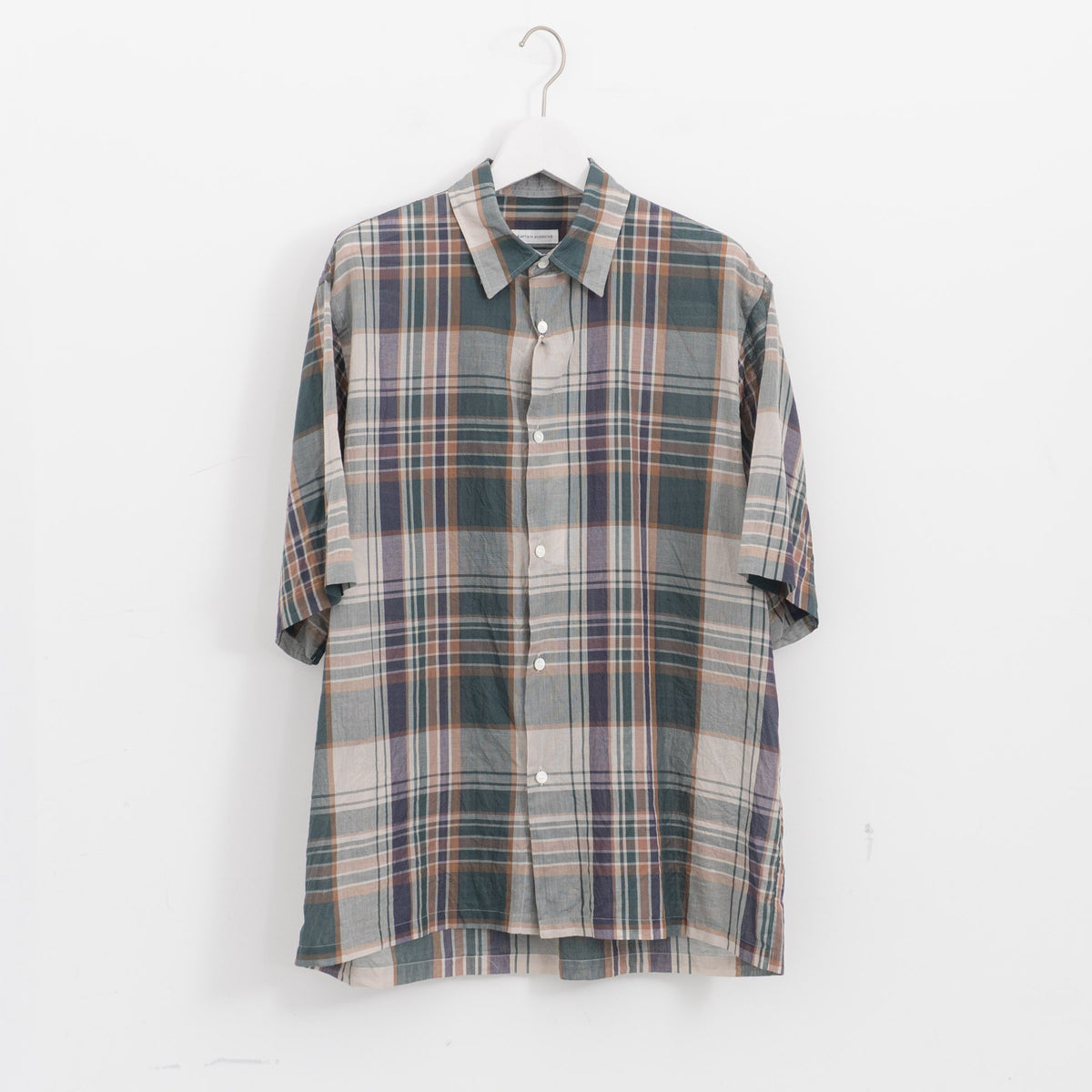 KAPTAIN SUNSHINE｜Gauze Plaid Plain SS Shirt KS26SSH15