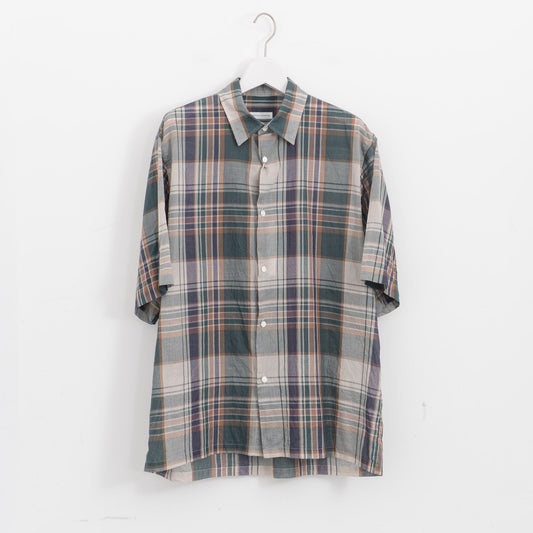 KAPTAIN SUNSHINE｜Gauze Plaid Plain SS Shirt KS26SSH15