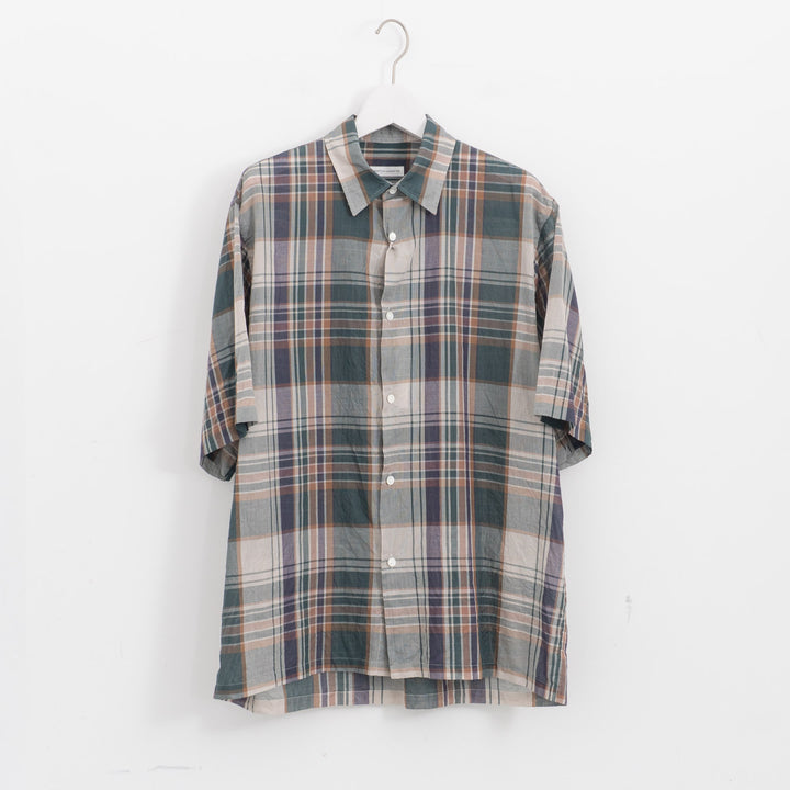 KAPTAIN SUNSHINE/　Gauze Plaid Plain SS Shirt KS26SSH15