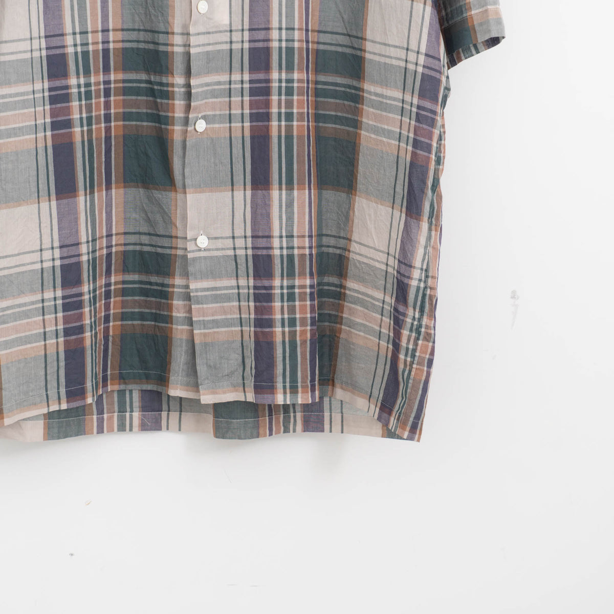 KAPTAIN SUNSHINE｜Gauze Plaid Plain SS Shirt KS26SSH15