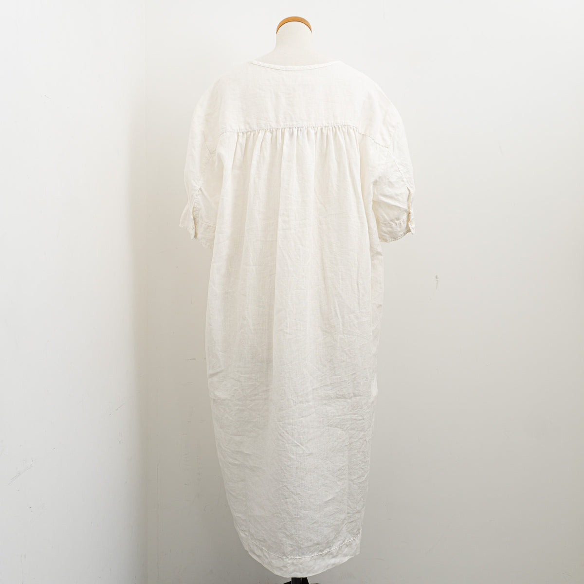 【SALE】homspun｜WOMEN　コットンリネンバイオ半袖ワンピース 251-1642-YS