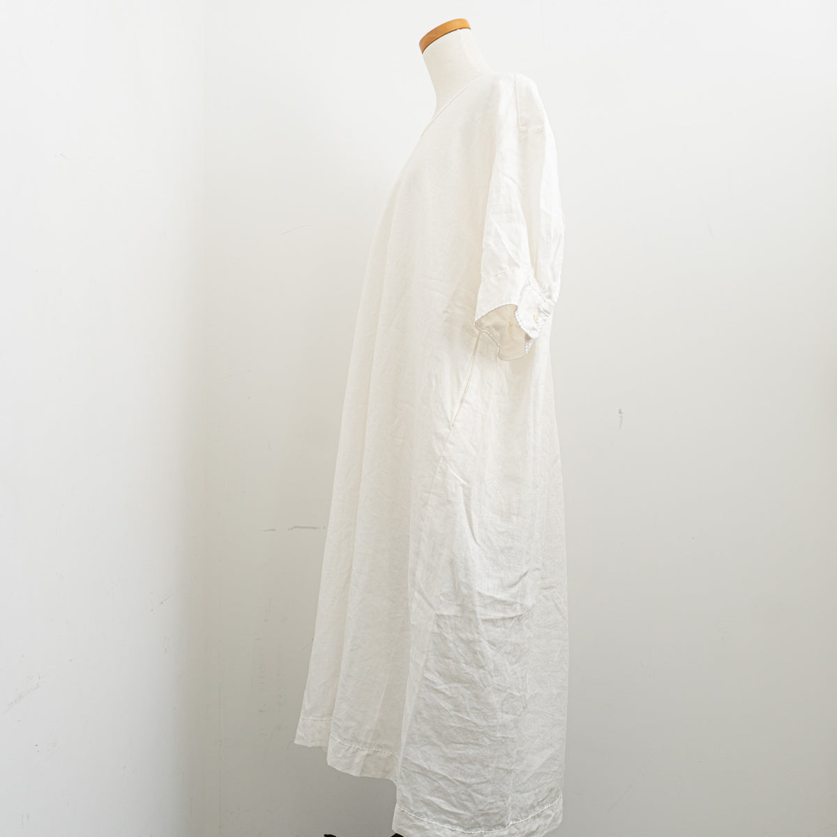 【SALE】homspun｜WOMEN　コットンリネンバイオ半袖ワンピース 251-1642-YS