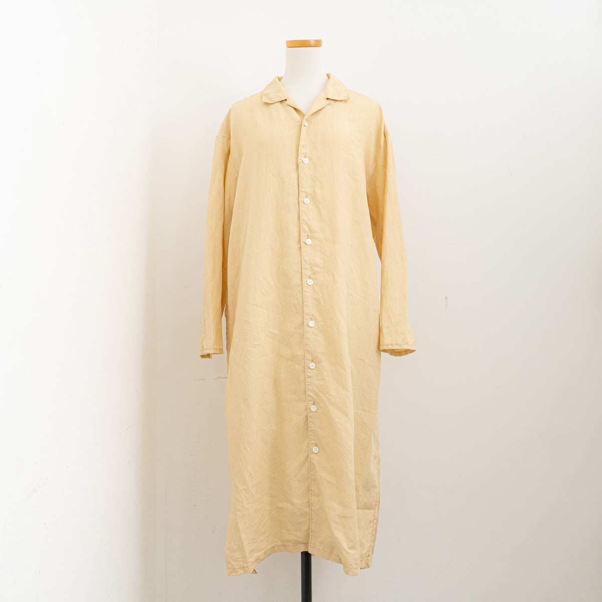 【SALE) homspun｜WOMEN　　コットンリネンバイオ長袖ワンピース　251-1641-YS