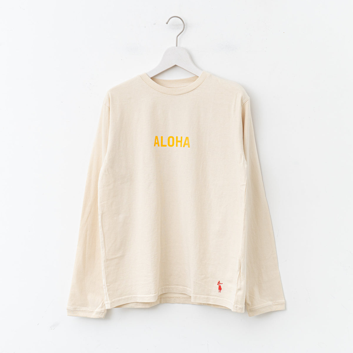 SUNSHINE+CLOUD｜UNISEX　ロングスリーブTシャツ"ALOHA MAHALO"  col.Off White