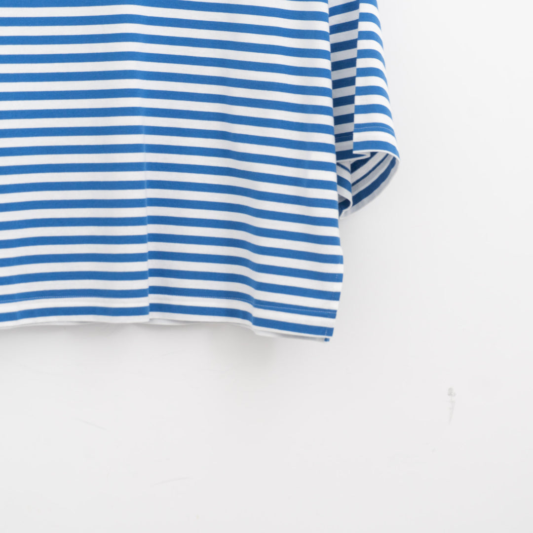 atelier naruse /WOMEN　cotton border cut&sewn (short sleeve) na-f07100