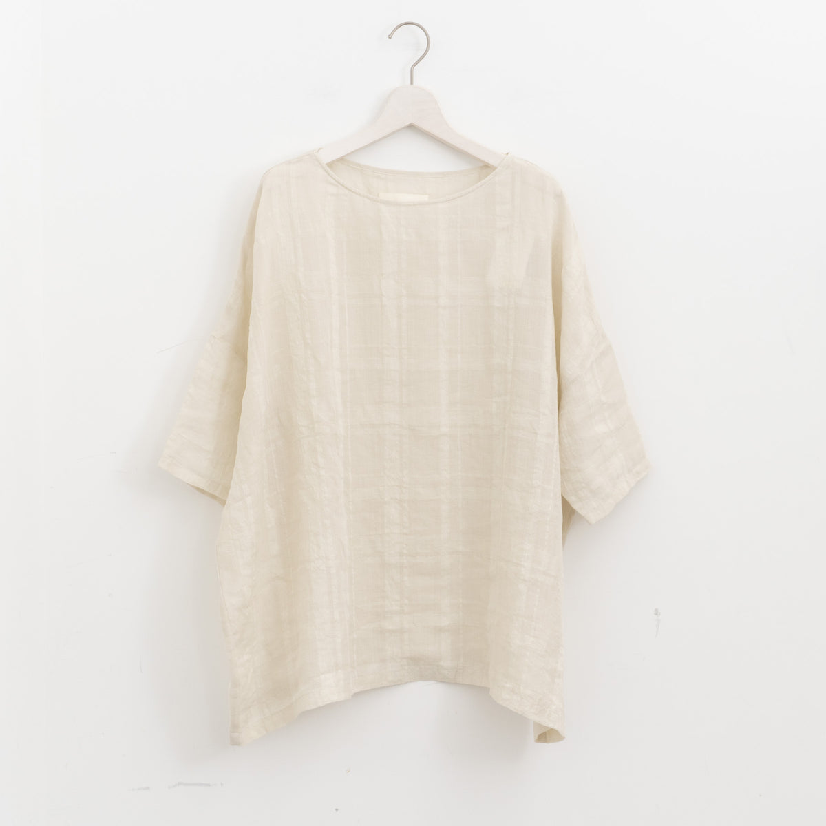 evam eva｜linen ramie pullover E261T223（04.antique white）