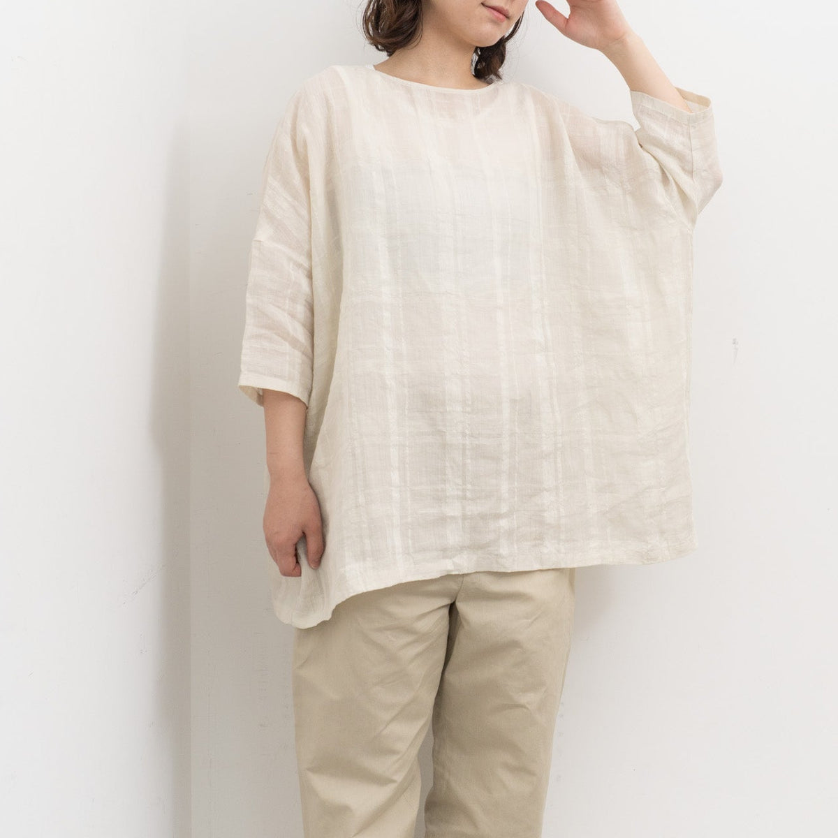 evam eva｜linen ramie pullover E261T223