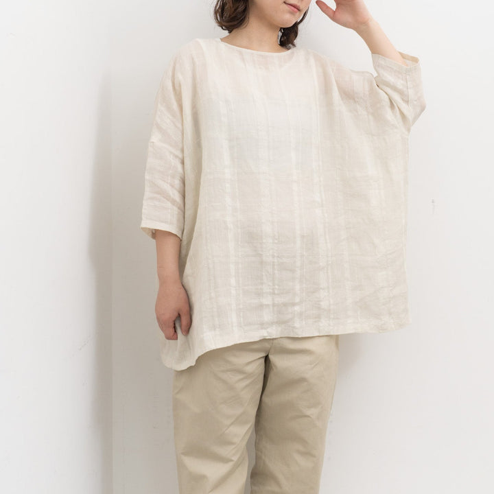 evam eva/　linen ramie pullover E261T223