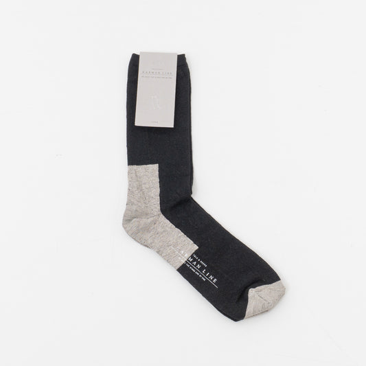 KARMAN LINE｜GEMINI Linen × Heel 26-28cm NW-M02-3-suomi　（black/raw）