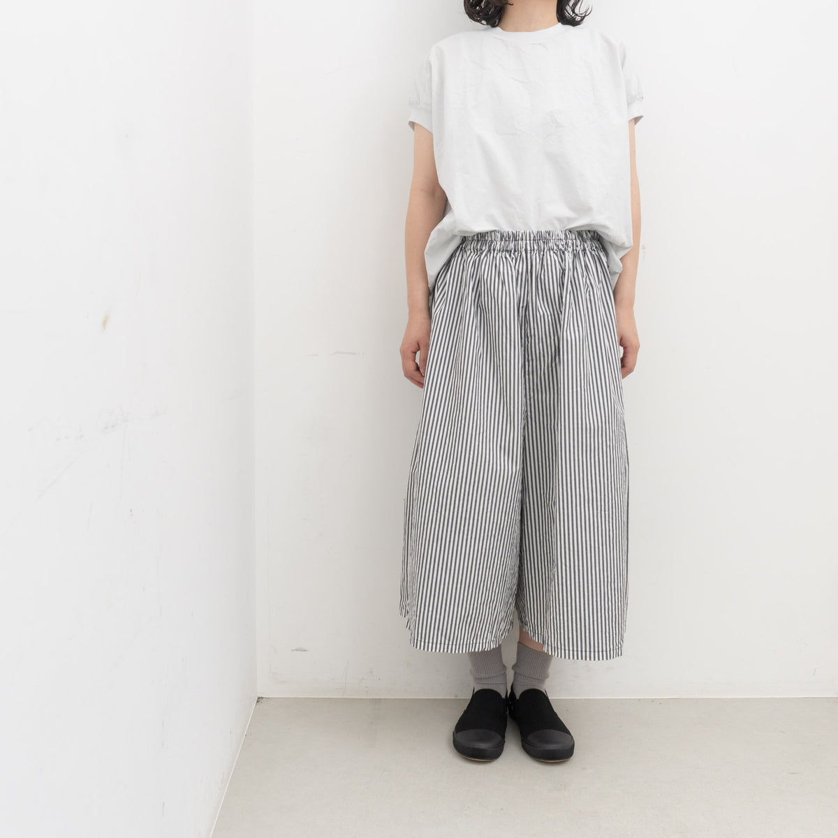 homspun｜WOMEN　タイプライターギャザーキュロットパンツ 261-3405-Y