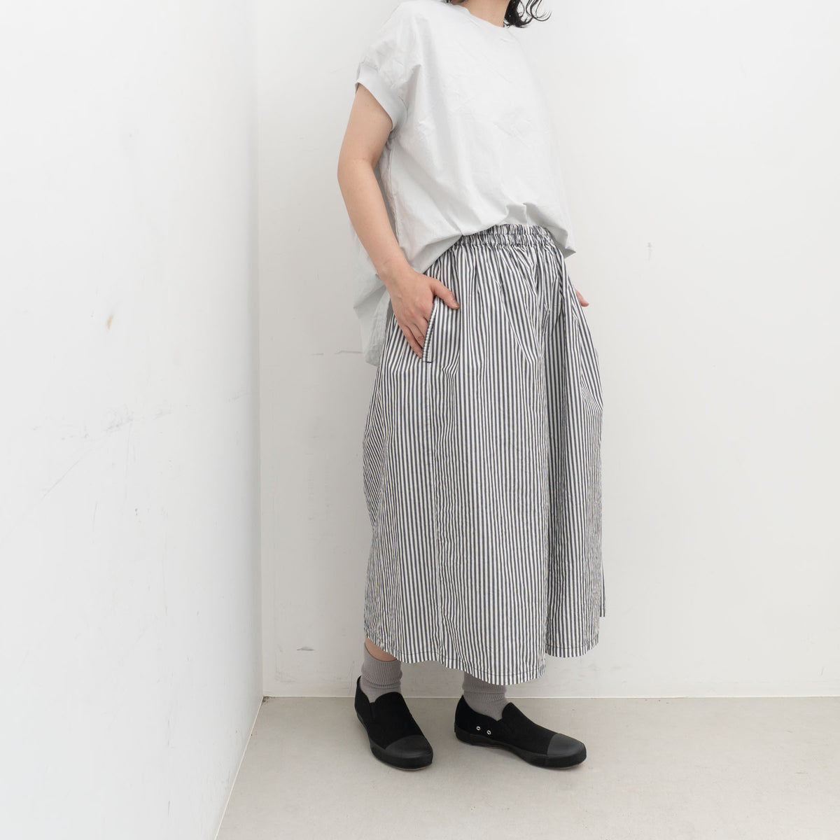 homspun｜WOMEN　タイプライターギャザーキュロットパンツ 261-3405-Y