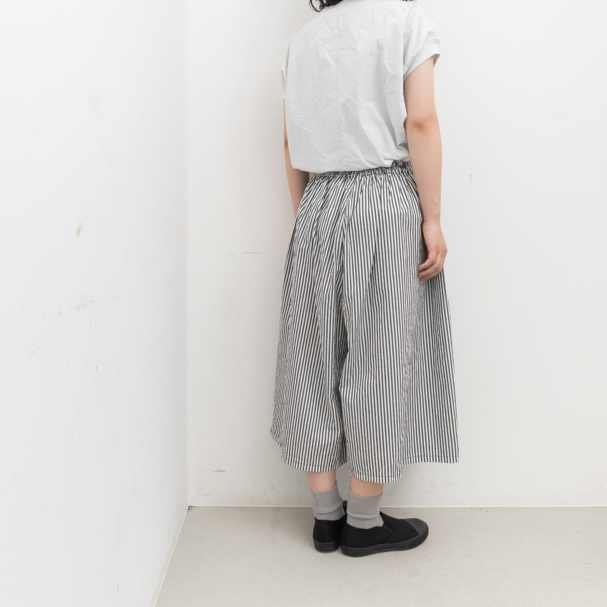 homspun｜WOMEN　タイプライターギャザーキュロットパンツ 261-3405-Y