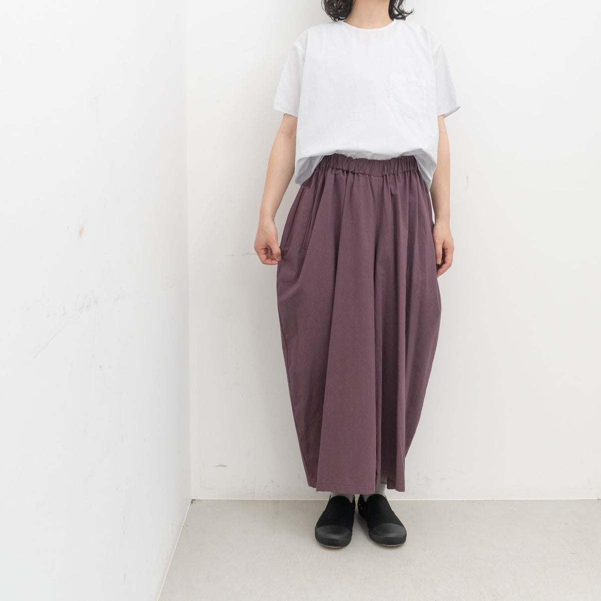 atelier naruse｜WOMEN　cotton high twist poplin gaucho pants na-h05117