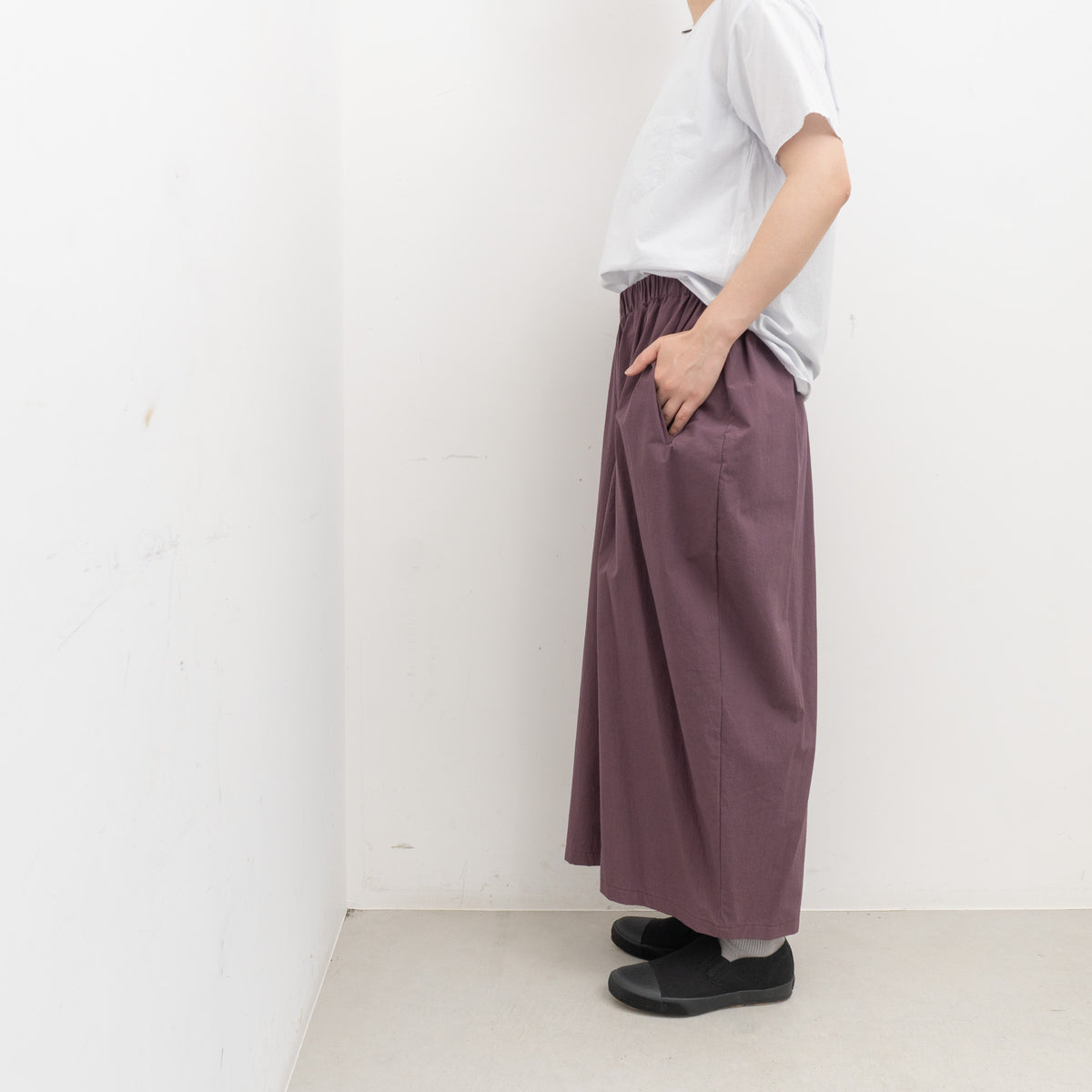 atelier naruse｜WOMEN　cotton high twist poplin gaucho pants na-h05117
