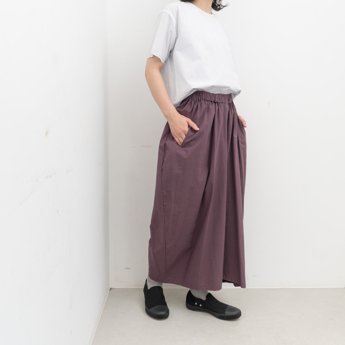 atelier naruse｜WOMEN　cotton high twist poplin gaucho pants na-h05117