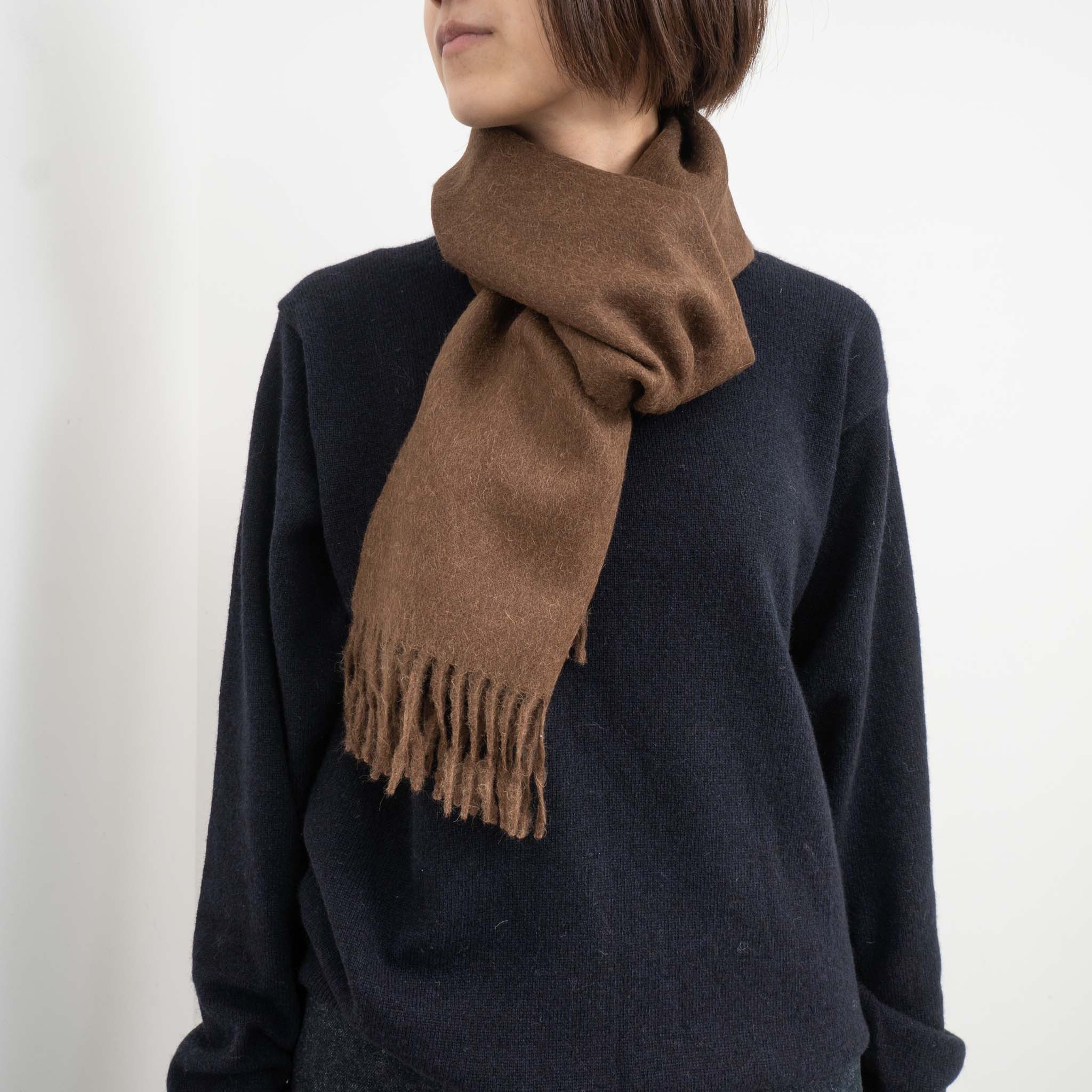 THE INOUE BROTHERS Brushed Scarf LT.GREY - マフラー