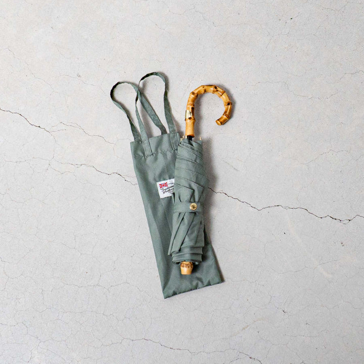 Traditional Weatherwear/　折り畳み傘　【軽量】FOLDING BAMBOO MINI　BS21/SEA SPRAY