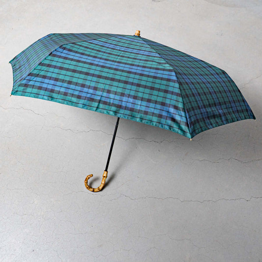 Traditional Weatherwear｜折り畳み傘　【軽量】FOLDING BAMBOO MINI　PE06/VNTG BLACKWATCH -Y