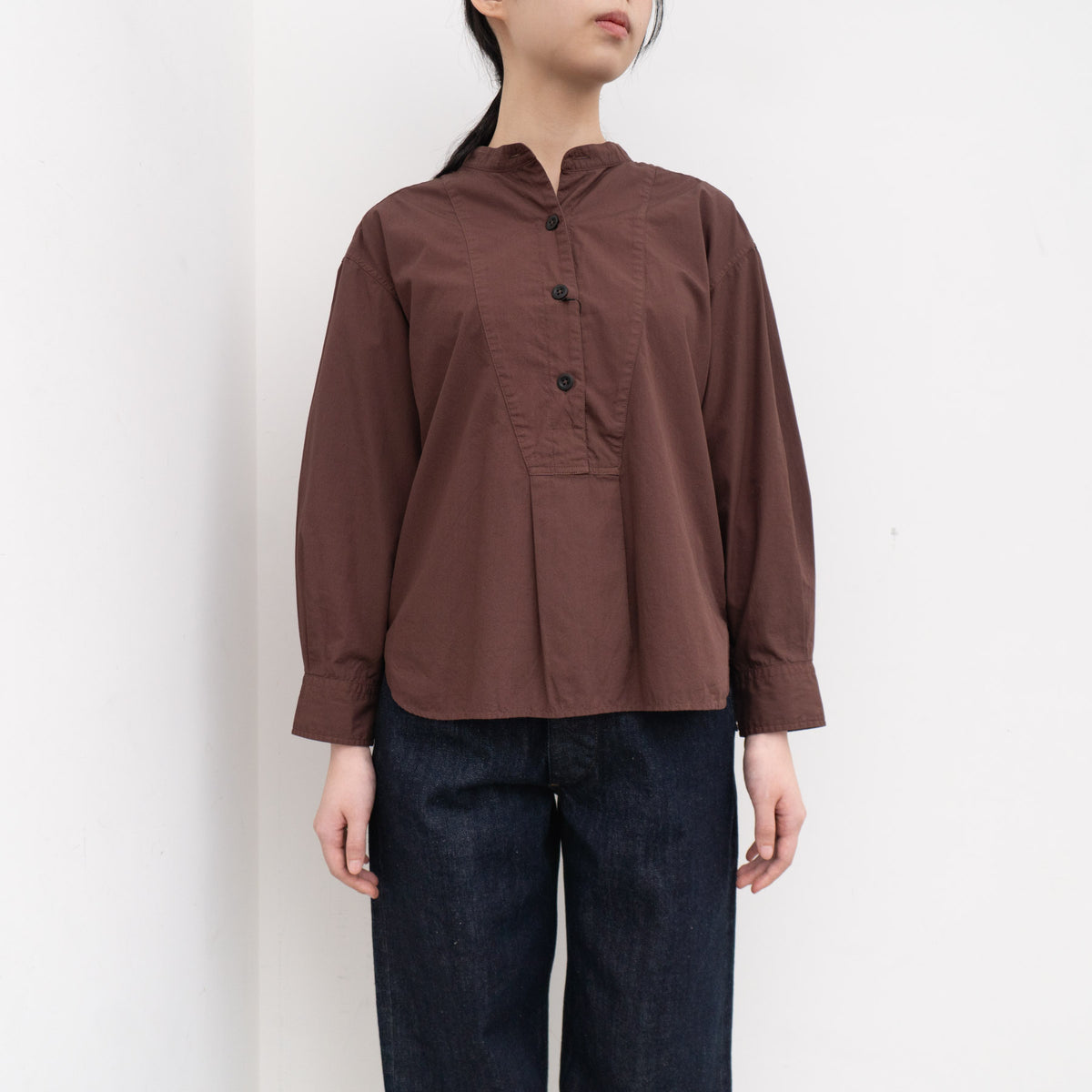MHL.｜WOMEN　GARMENT DYE COTTON POPLIN
