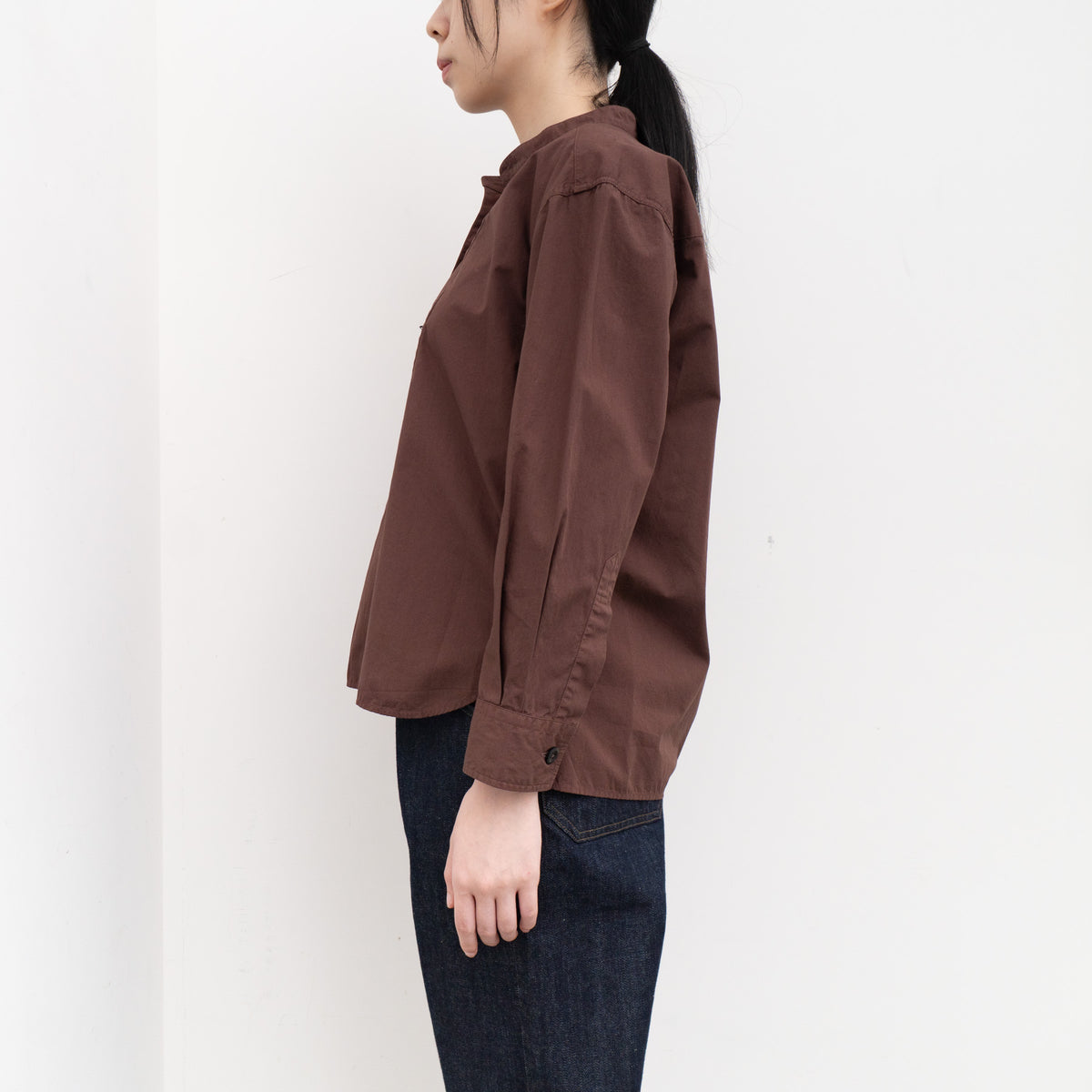 MHL.｜WOMEN　GARMENT DYE COTTON POPLIN