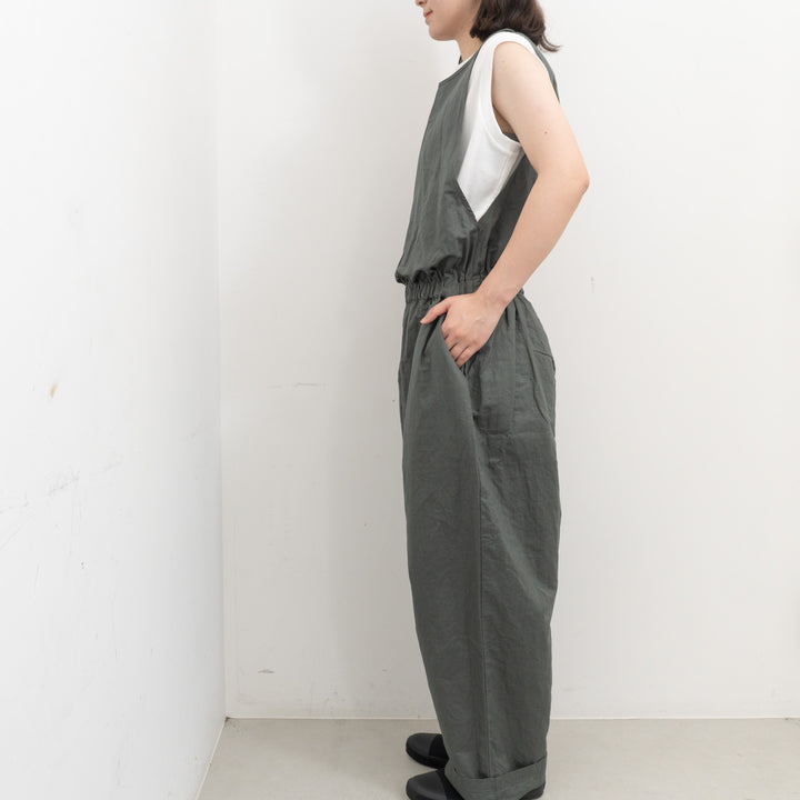 homspun /WOMEN　コットンラミーマットオールインワン 261-3410-D