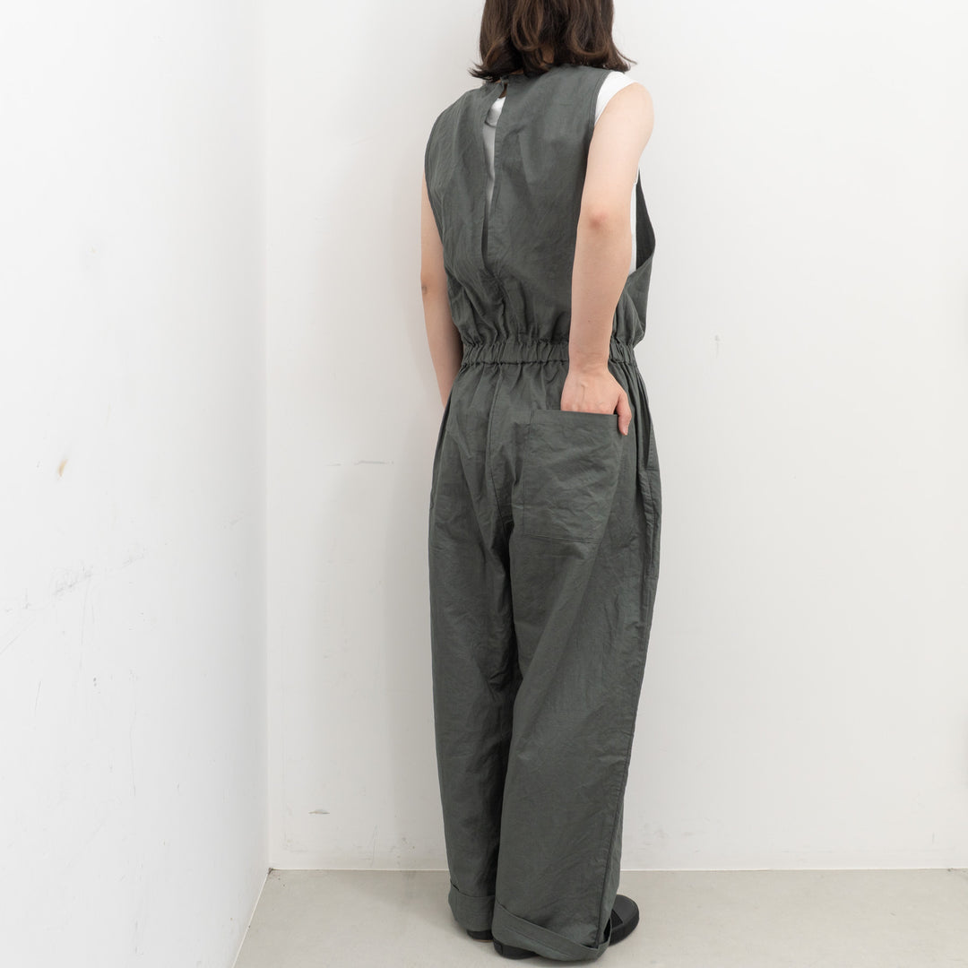 homspun /WOMEN　コットンラミーマットオールインワン 261-3410-D