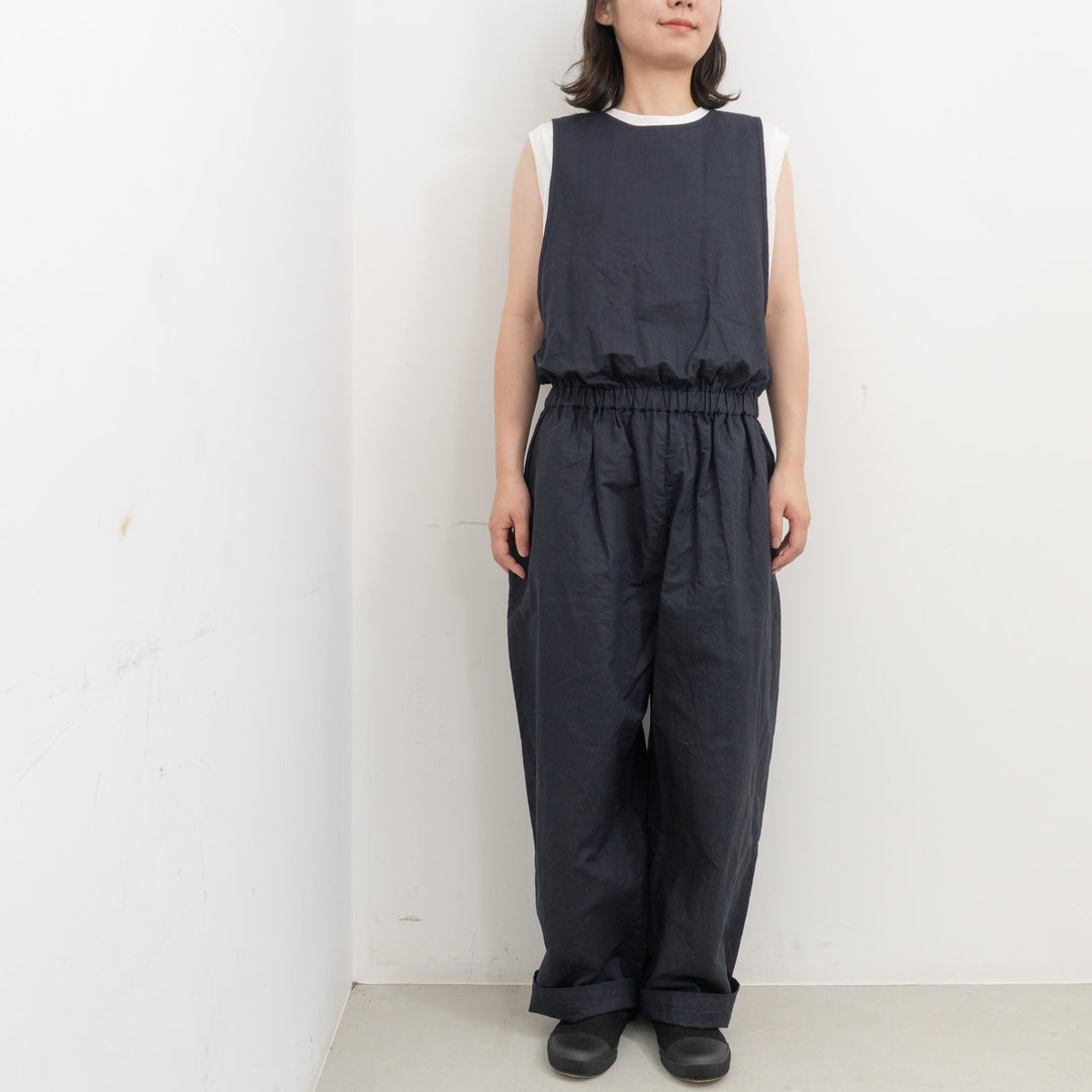 homspun /WOMEN　コットンラミーマットオールインワン 261-3410-D
