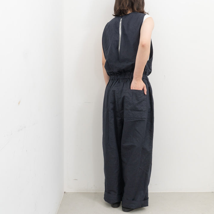 homspun /WOMEN　コットンラミーマットオールインワン 261-3410-D