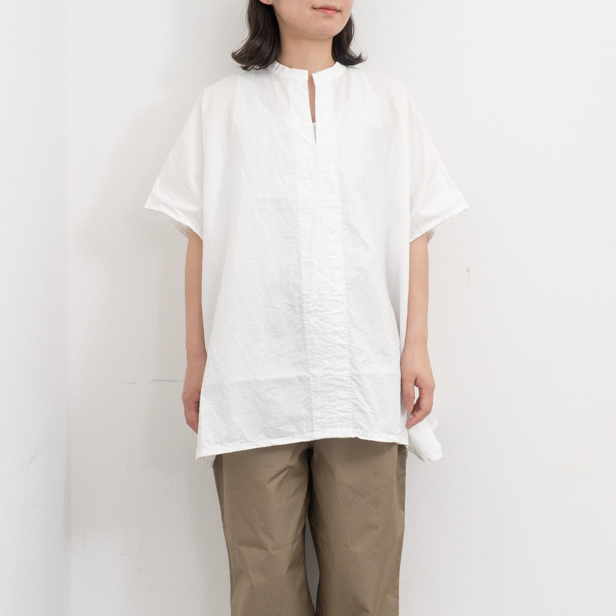 homspun｜WOMEN コットンラミーマットBIGブラウス 261-5752-D