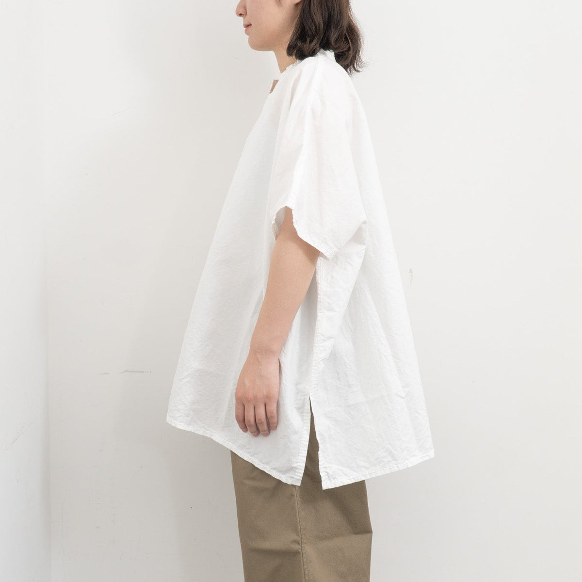 homspun｜WOMEN コットンラミーマットBIGブラウス 261-5752-D
