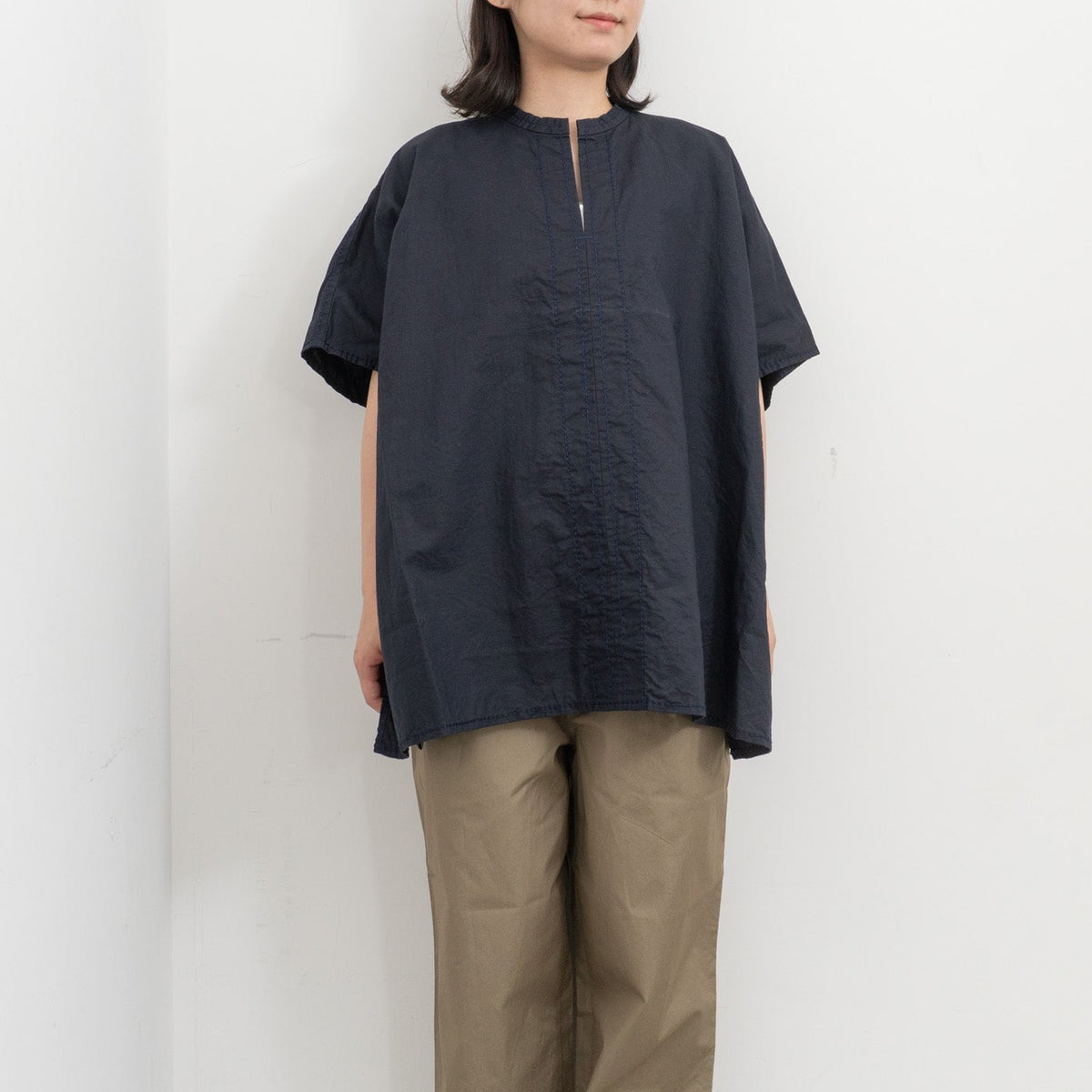 homspun｜WOMEN コットンラミーマットBIGブラウス 261-5752-D