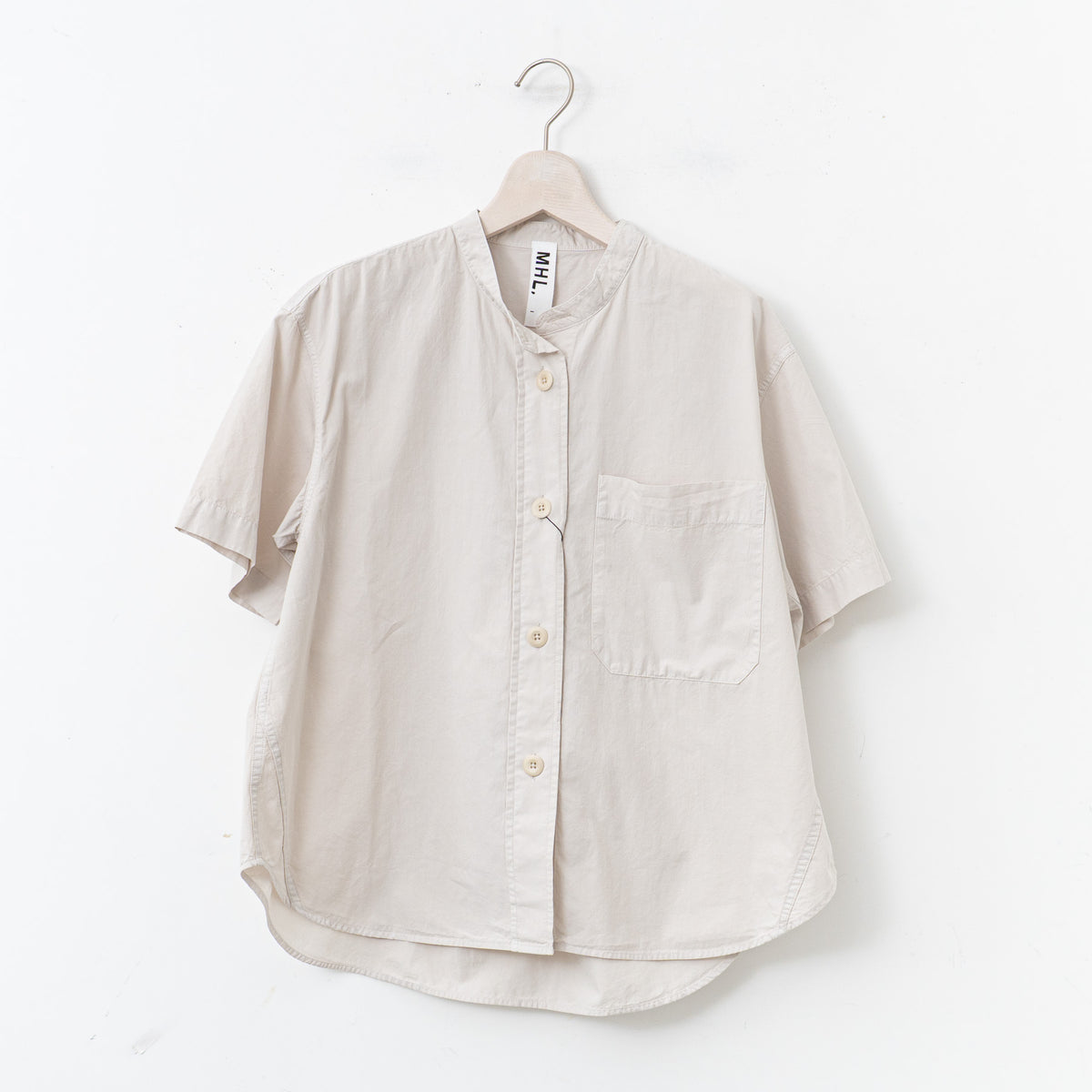 MHL.｜WOMEN　ORGANIC COTTON SHIRTING SHIRT-suomi（032.ECRU）