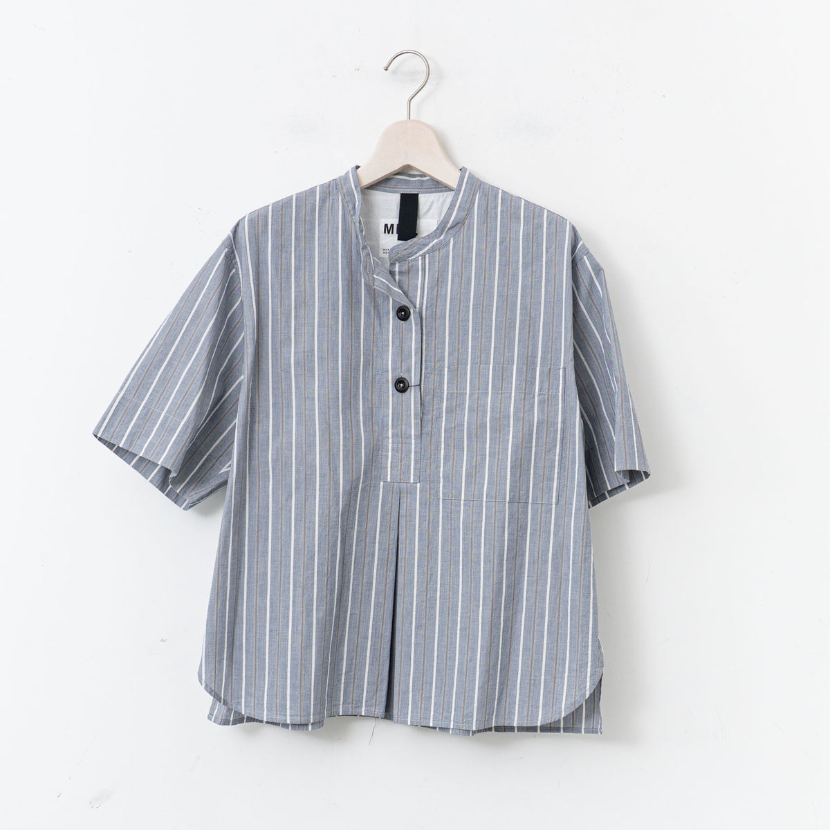 MHL.｜WOMEN　END ON END STRIPE COTTON SHIRT-suomi