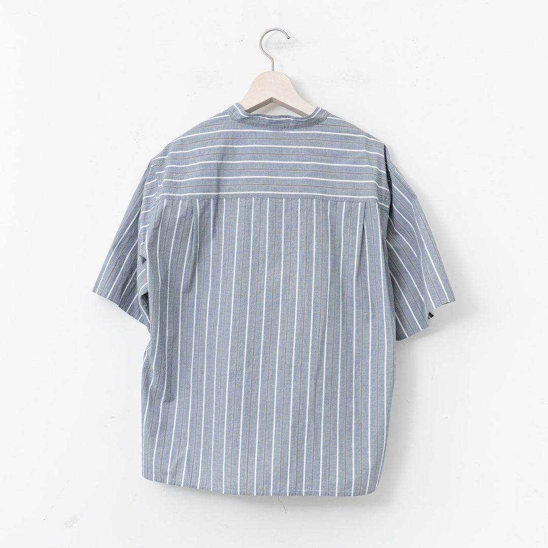 MHL./WOMEN　END ON END STRIPE COTTON SHIRT-suomi