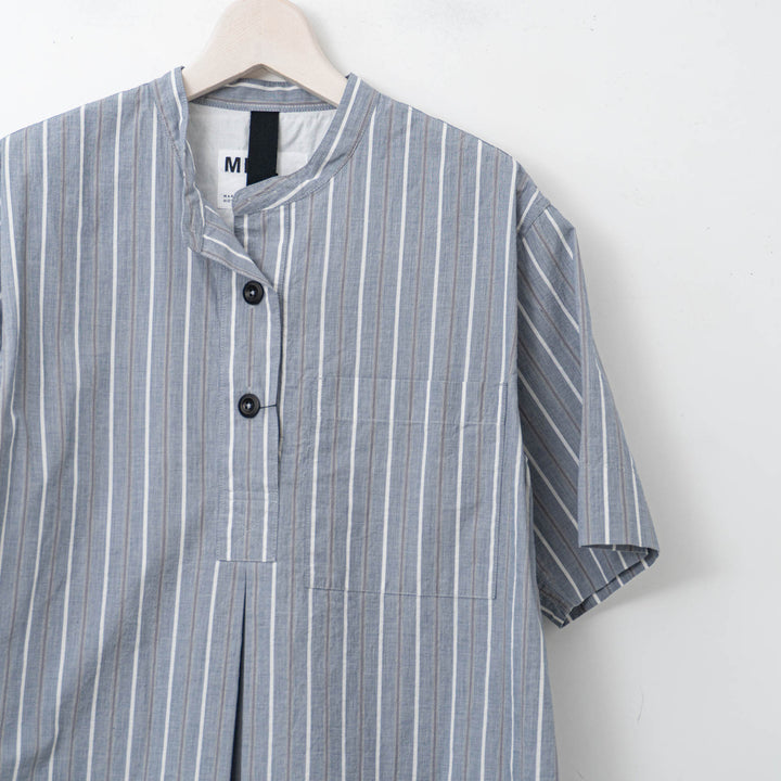 MHL./WOMEN　END ON END STRIPE COTTON SHIRT-suomi