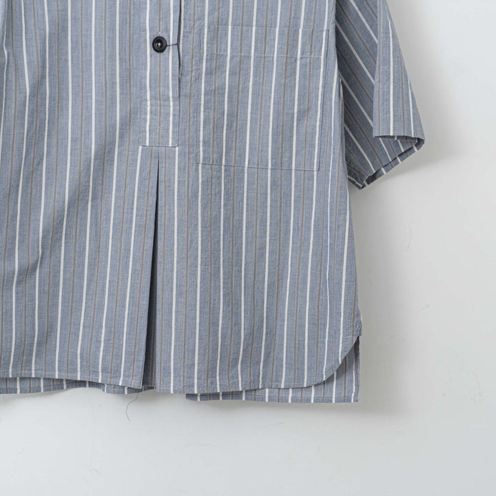 MHL./WOMEN　END ON END STRIPE COTTON SHIRT-suomi