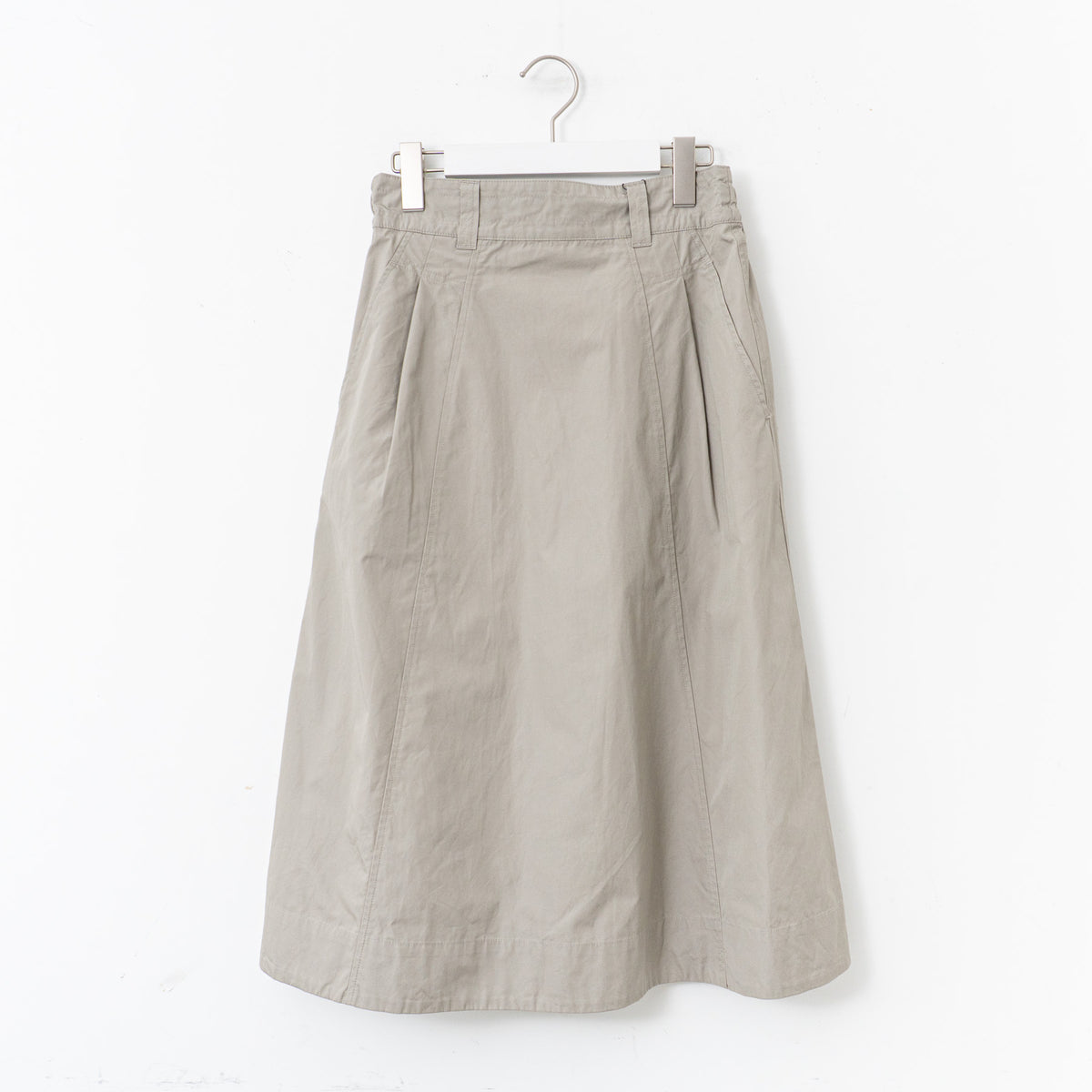 MHL.｜WOMEN　FINE COMPACT COTTON POPLIN SKIRT-suomi（026.TAUPE）