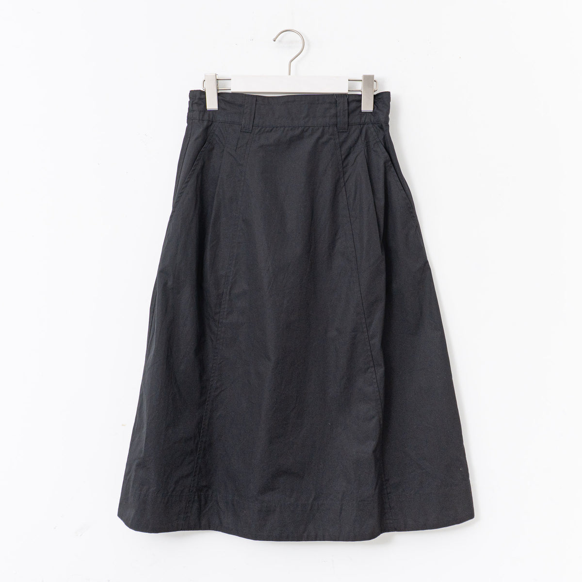 MHL.｜WOMEN　FINE COMPACT COTTON POPLIN SKIRT-suomi（010.BLACK）