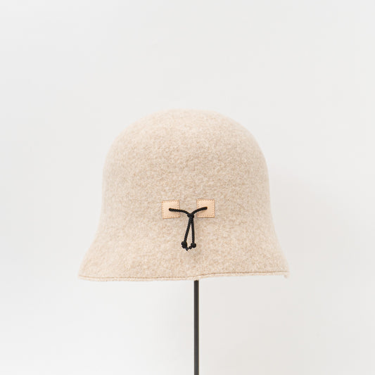 NEW 2026AW mature ha.｜WR bell hat - lambswool MKF-25130P-H（light beige）