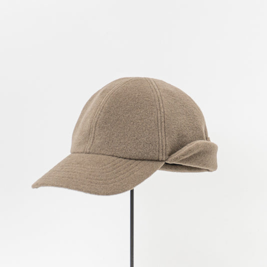 NEW 2026AW mature ha.｜trainer cap ear flap / lambswool x suri alpaca MIL-TE1550-H（khaki brown）
