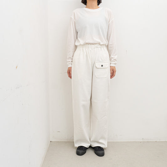ゴーシュ｜ドライフランネル ストレートパンツ G264-P015（white）