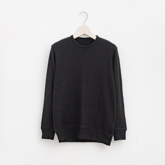 ゴーシュ｜ エアウール天竺 クルーネックニットカットソーG264-T039（black）
