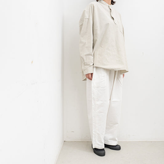 homspun｜10オンスデニムギャザーパンツ 262-3383 ホワイト