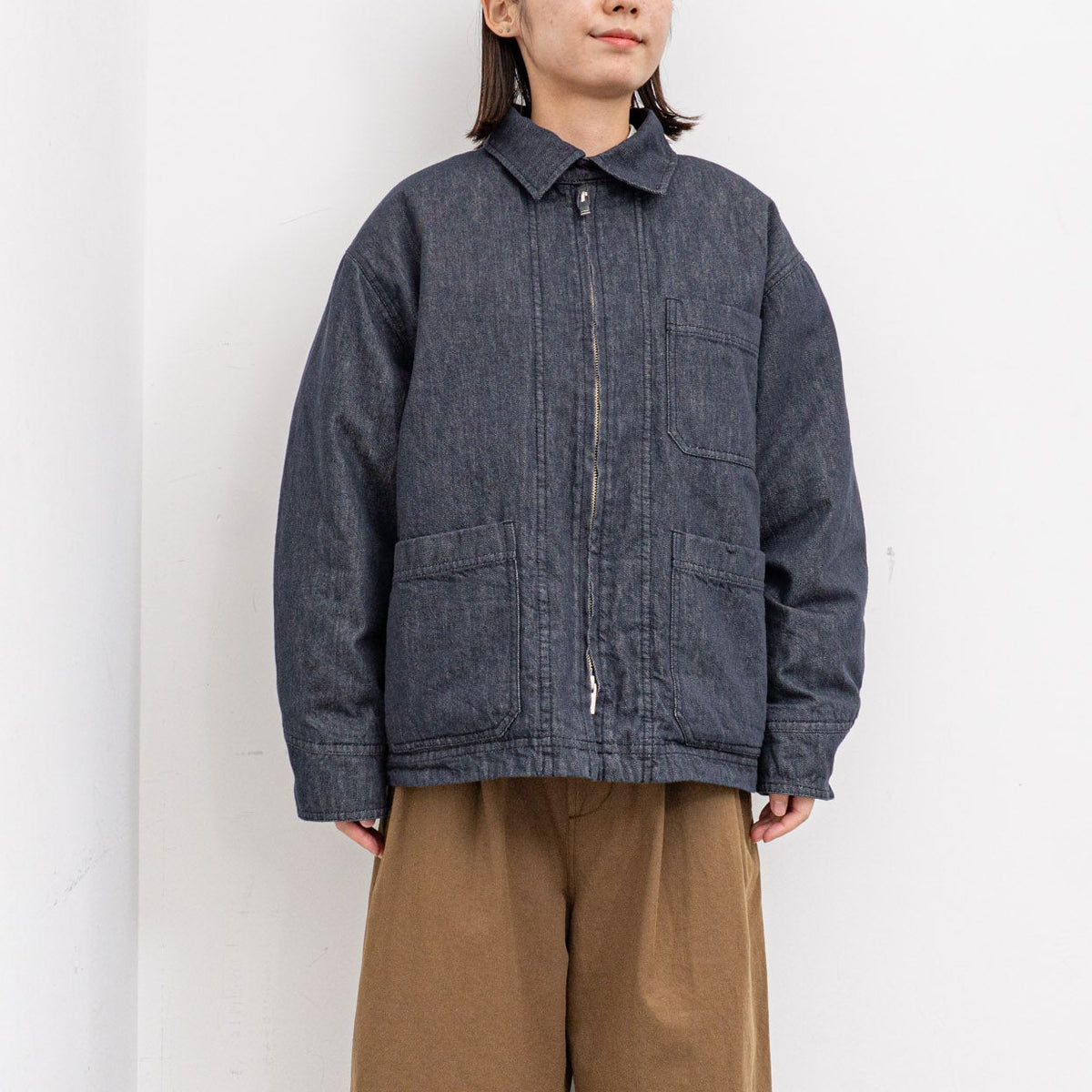 2026AW miffew｜WOMEN DENIM DOWN COVERALL